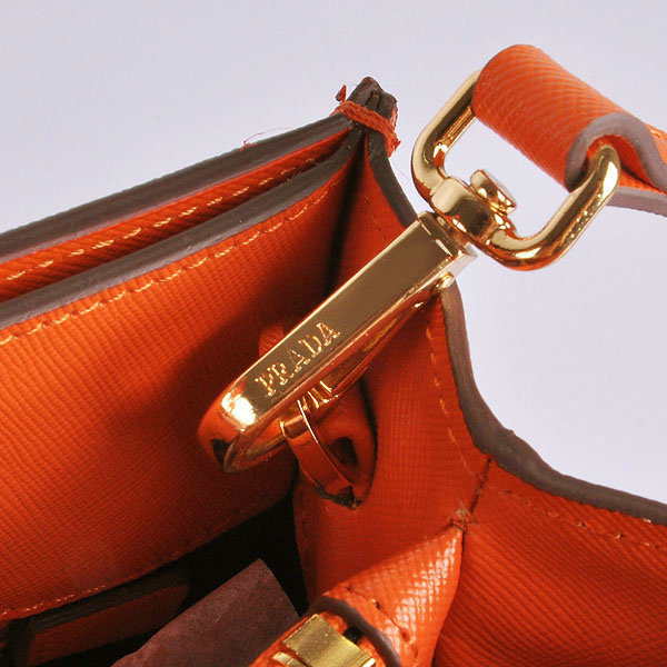 2014 Prada saffiano calf leather tote bag BN2603 orange